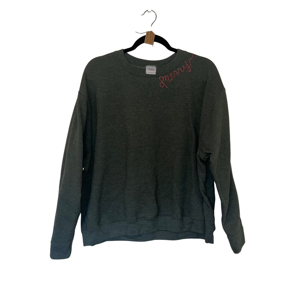 Handembroidered Christmas Crewneck Sweatshirt